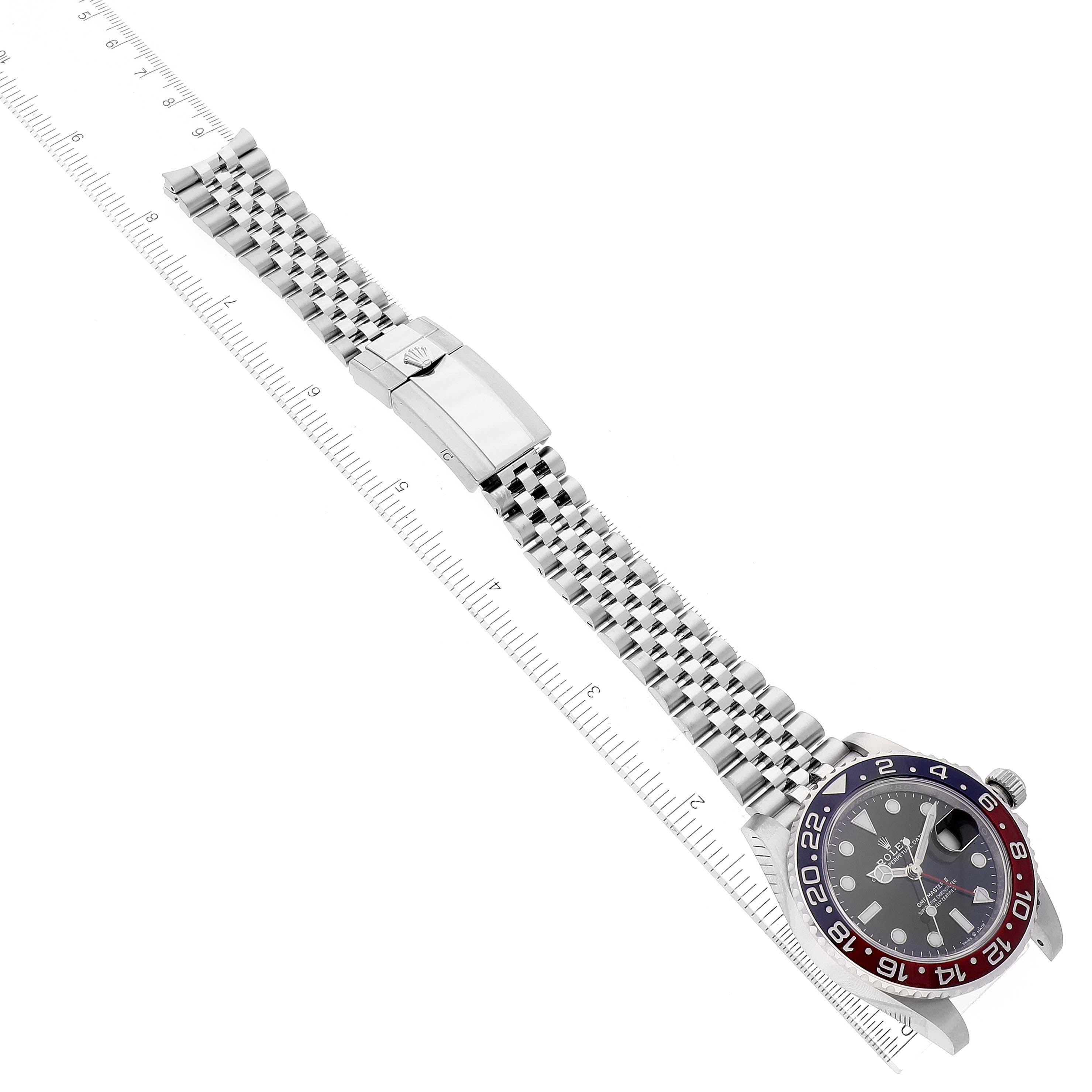 Rolex GMT Master II Pepsi Bezel Jubilee Steel Mens Watch 126710 Box Card 3