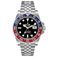 Rolex GMT Master II Pepsi Bezel Jubilee Acciaio Orologio Uomo 126710 Scheda Box