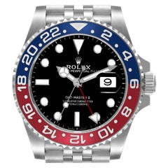 Rolex GMT Master II Pepsi Bezel Jubilee Steel Mens Watch 126710 Box Card