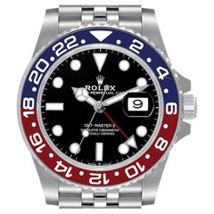 Rolex GMT Master II Pepsi Bezel Jubilee Steel Mens Watch 126710 Box Card