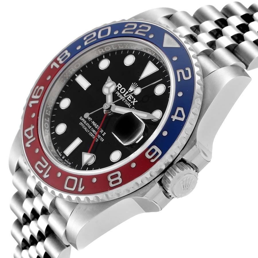 Rolex GMT Master II Pepsi Bezel Jubilee Steel Mens Watch 126710 For Sale 1