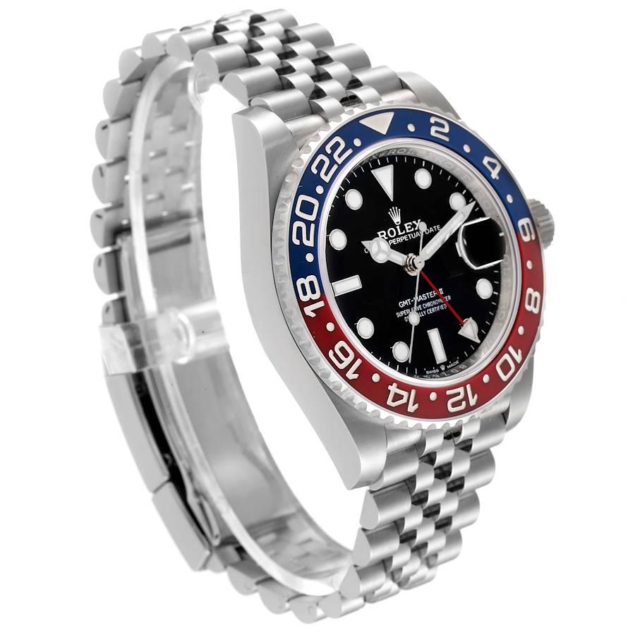 Rolex GMT Master II Pepsi Bezel Jubilee Steel Mens Watch 126710 Unworn In Excellent Condition In Atlanta, GA
