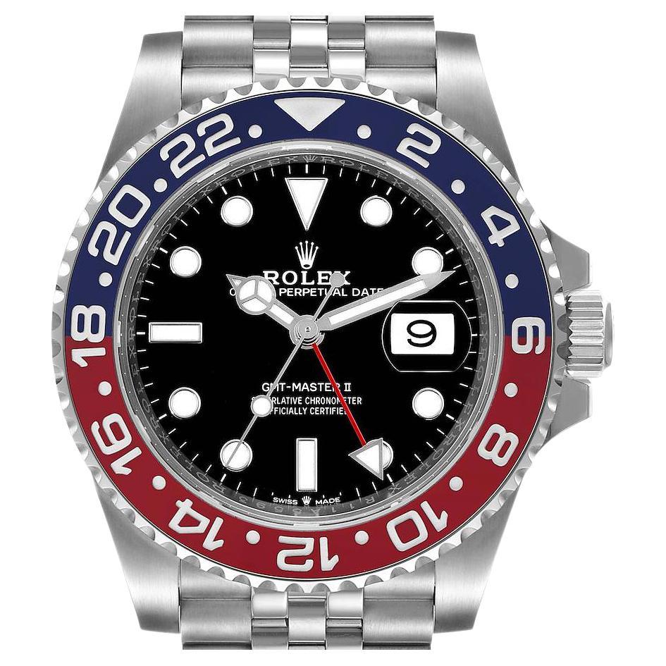 Rolex GMT Master II Pepsi Bezel Jubilee Steel Mens Watch 126710 Unworn