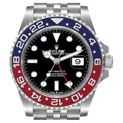 Rolex Montre pour homme GMT Master II à lunette Pepsi Jubilee en acier, 126710, non portée