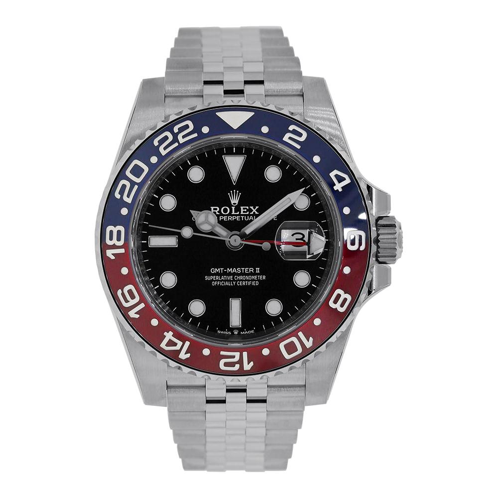 Rolex GMT Master II Pepsi Bezel Jubilee Steel Watch 126710BLRO