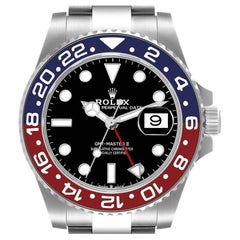 Rolex GMT Master II Pepsi Bezel Oyster Steel Mens Watch 126710 Box Card