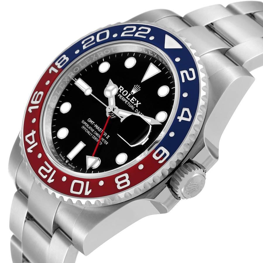 Rolex GMT Master II Pepsi Bezel Oyster Steel Mens Watch 126710 Unworn 1