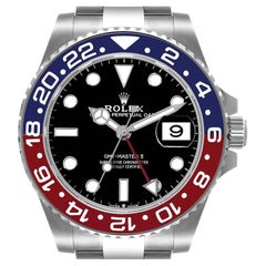 Rolex GMT Master II Pepsi Bezel Oyster Steel Mens Watch 126710 Unworn