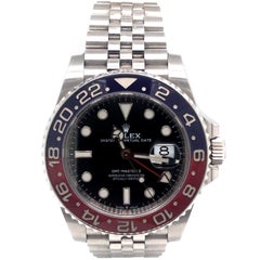 Montre Jubilé Rolex GMT-Master II Pepsi Bezel en acier inoxydable pour hommes 126710BLRO