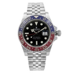 Rolex GMT-Master II Pepsi Bezel Steel Black Dial Automatic Mens Watch 126710BLRO
