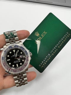 Rolex GMT Master II Pepsi Black Dial Stainless Steel Mens Watch 126710blro-0001