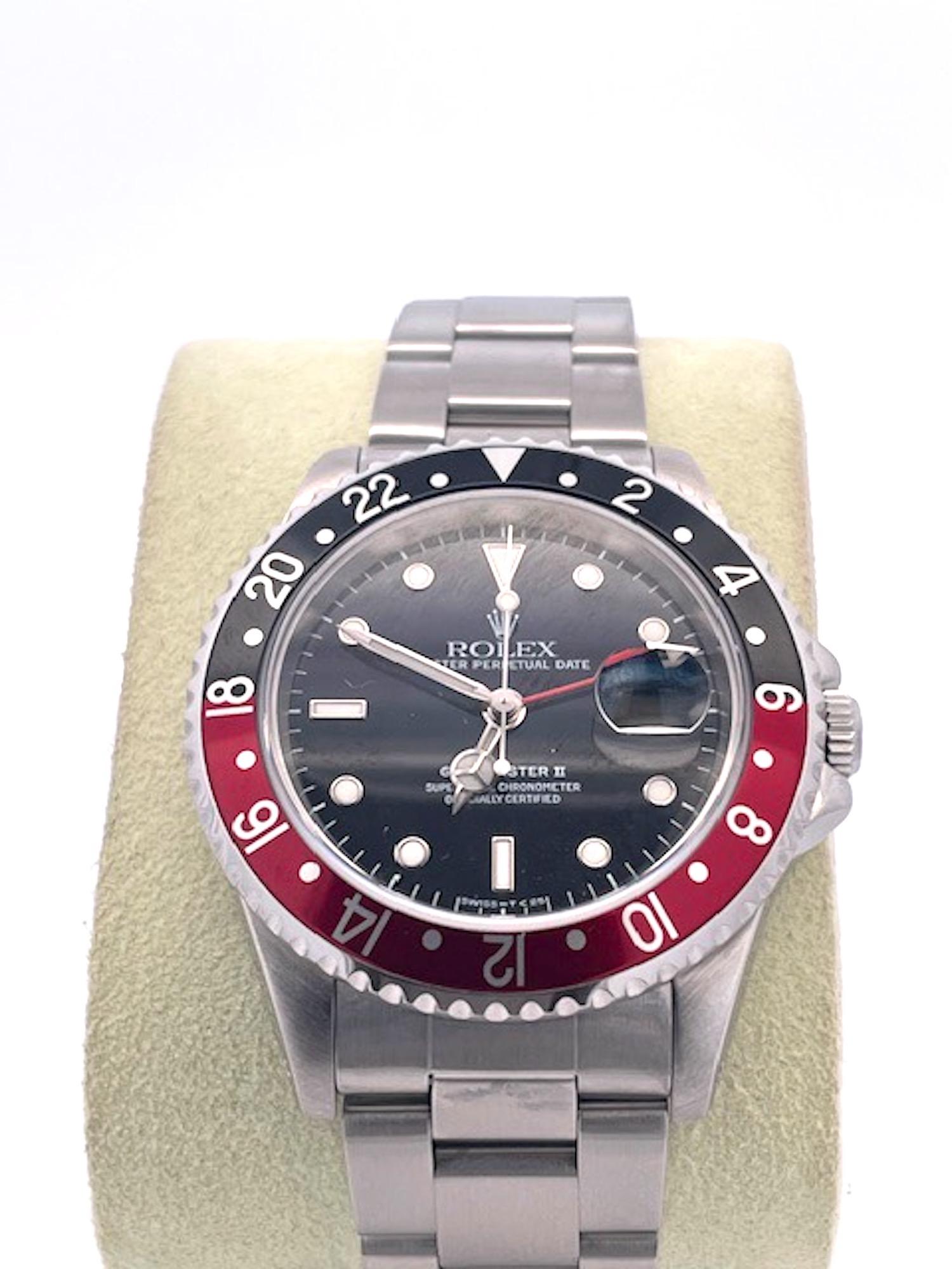Men's Rolex GMT-Master II Pepsi Dial 16710 Stainless Steel