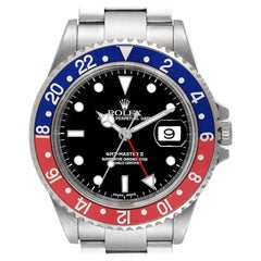 Rolex GMT Master II Pepsi Red and Blue Bezel Steel Mens Watch 16710