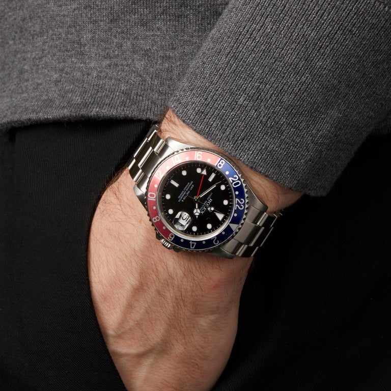 rolex gmt pepsi on wrist