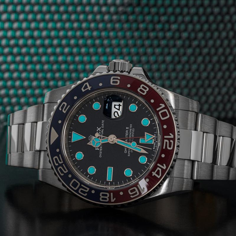 Rolex GMT-Master II Pepsi Weißgold 116719BLRO im Angebot 2