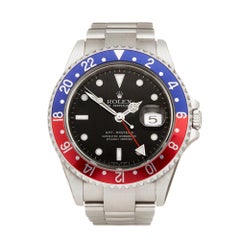 Rolex GMT-Master II Rectangular Dial NOS Pepsi Stainless Steel 16710 Wristwatch