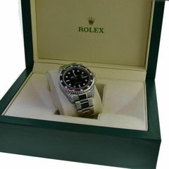 Rolex GMT Master II Ref. 116710 Sapphire, Ruby & Diamond Stainless Steel Watch
