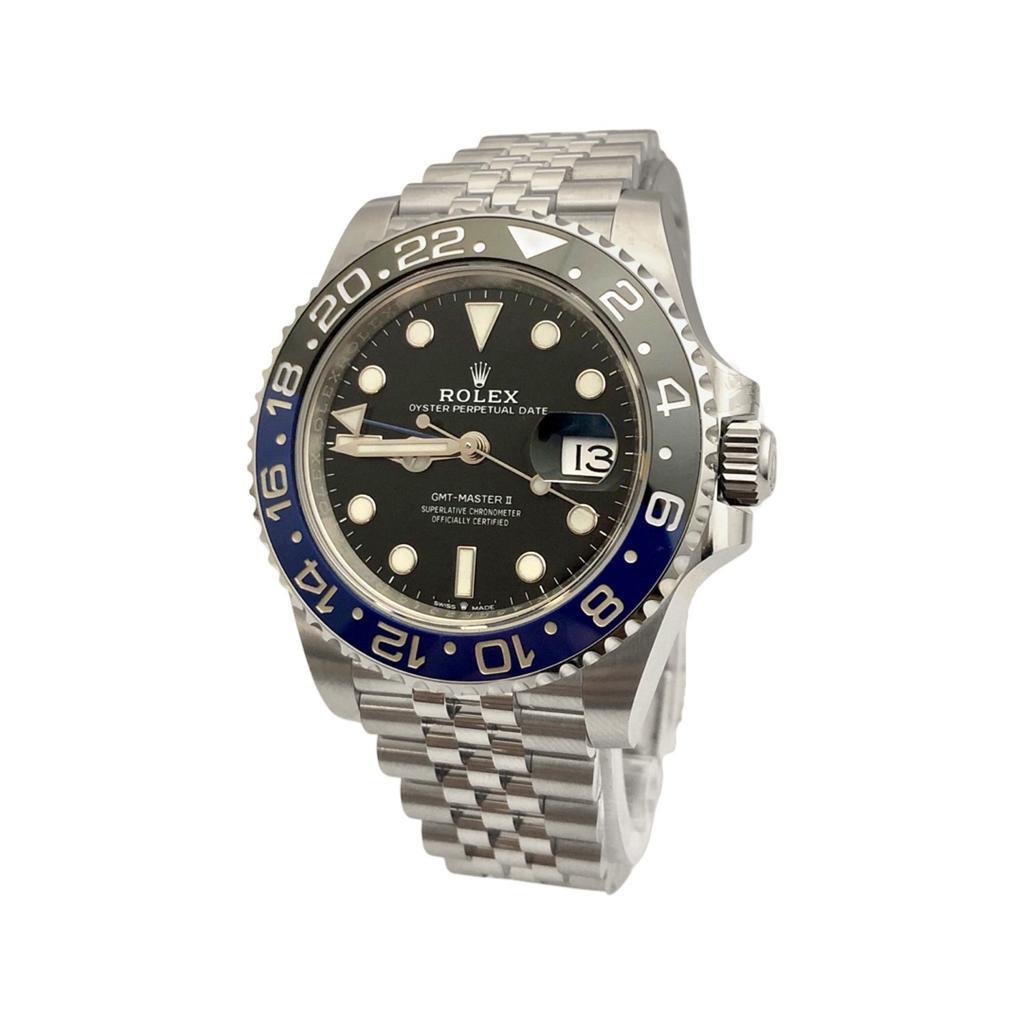 Brand: Rolex 

Model Name: GMT - Master II

Model Number: 126710BLNR

Movement: Automatic 

Case Size: 40 mm

Case Material:  Stainless Steel

Bezel: Ceramic

Total Item Weight(grams): 145.9 g

Dial: Black

Bracelet: Stainless Steel Jubilee