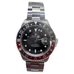 Vintage Rolex GMT-Master II Ref 16710 Red & Black Coke Men's Watch