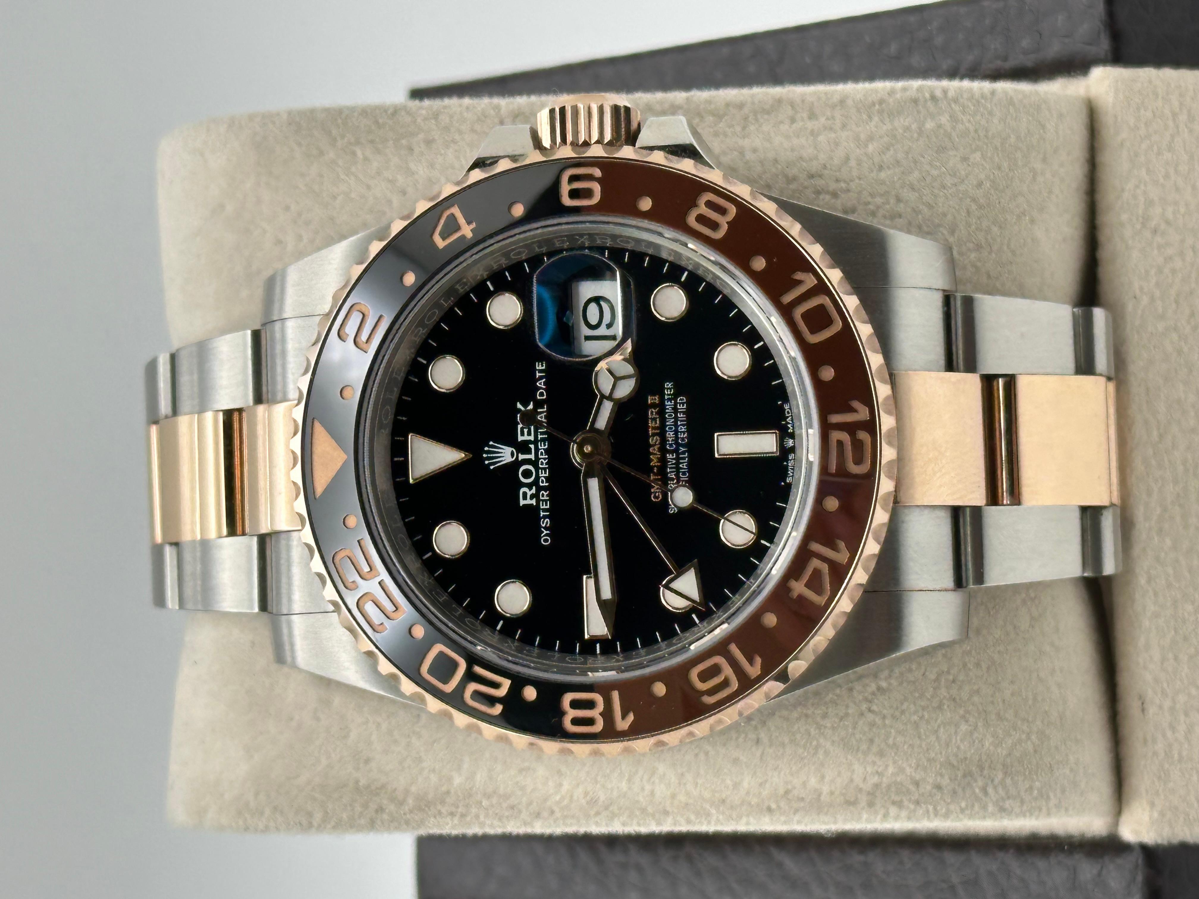 Rolex GMT Master II Root Beer 126711CHNR 18K Rose Gold Steel Box Paper 40mm 3