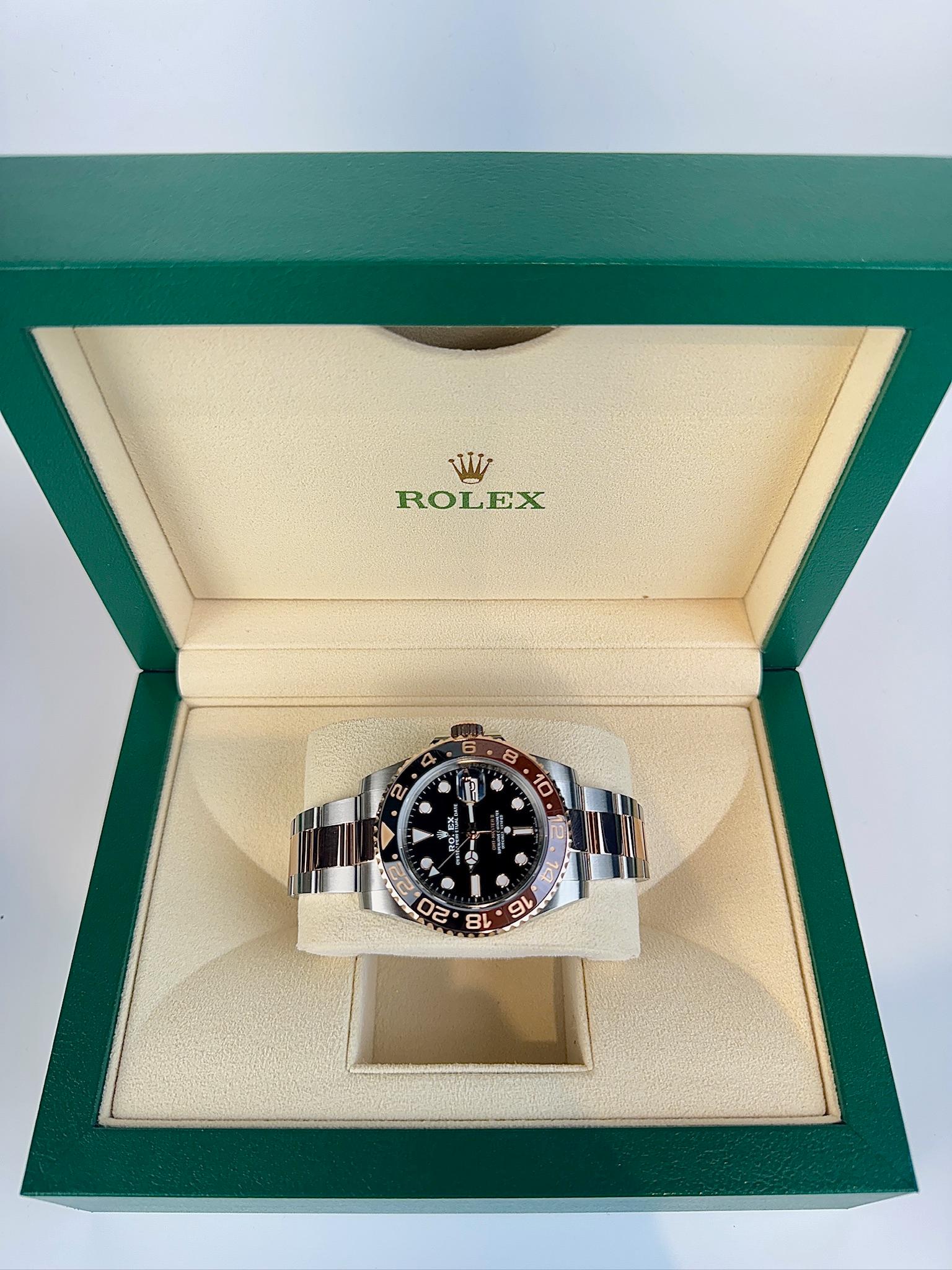 Rolex GMT Master II „Root Beer“ Schwarzes Zifferblatt RG/SS Datum:2020 Stil:126711CHNR 2