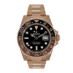 Rolex GMT Master II Root Beer Rose Gold Oyster Watch 126715CHNR
