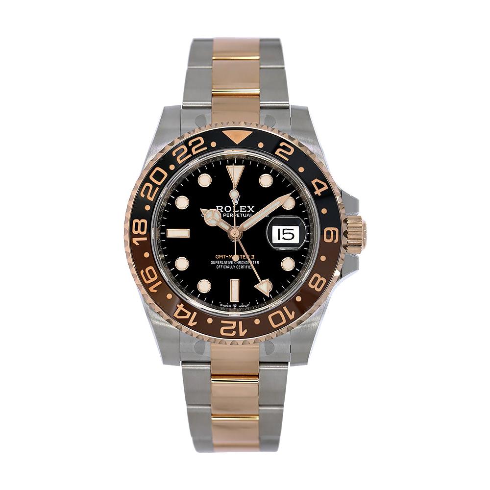 Rolex GMT Master II Root Beer Stainless Steel and Rose Gold Watch 126711CHNR For Sale