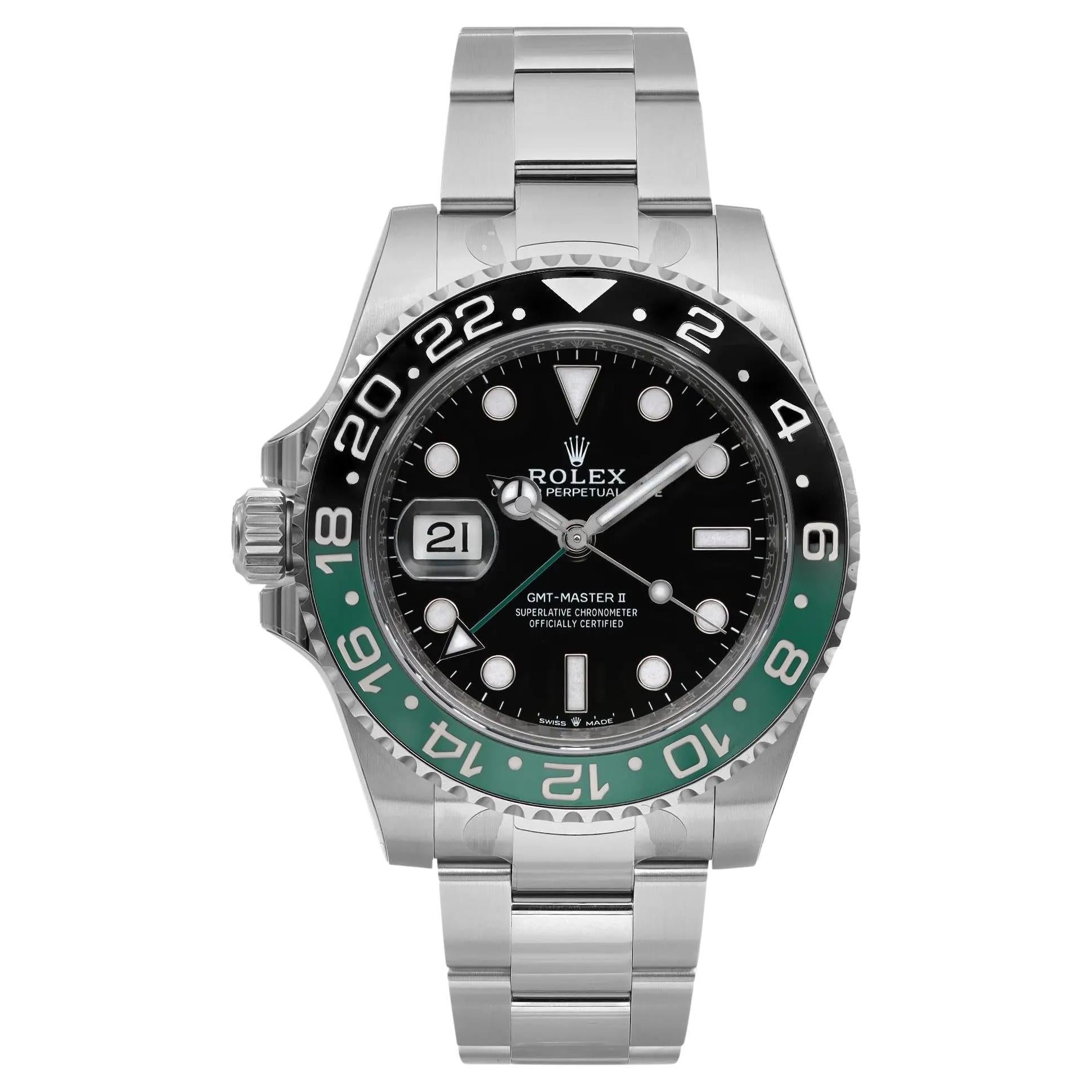 Rolex GMT-Master II Sprite Steel Black Dial Automatic Men Watch 126720VTNR  For Sale at 1stDibs
