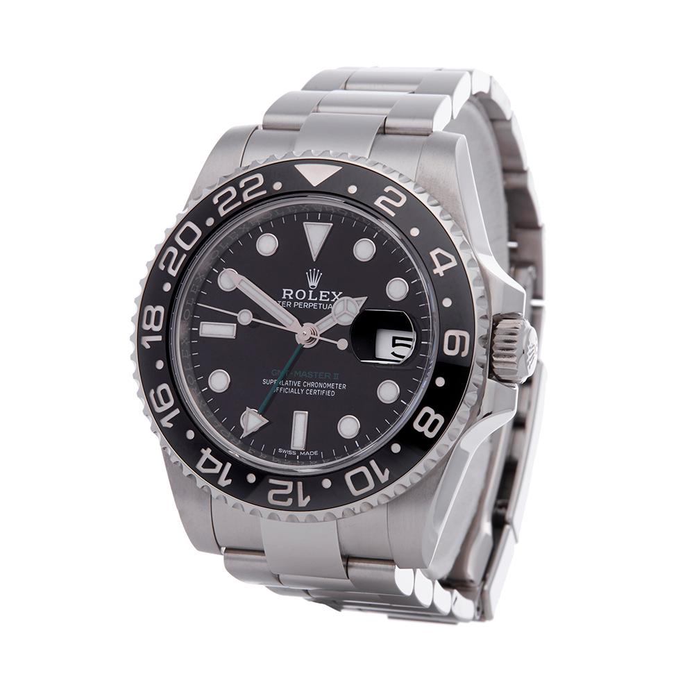 Reference: W5679
Manufacturer: Rolex
Model: GMT-Master II
Model Reference: 116710LN
Age: 10th June 2017
Gender: Men's
Box and Papers: Box, Manuals and Guarantee
Dial: Black
Glass: Sapphire Crystal
Movement: Automatic
Water Resistance: To