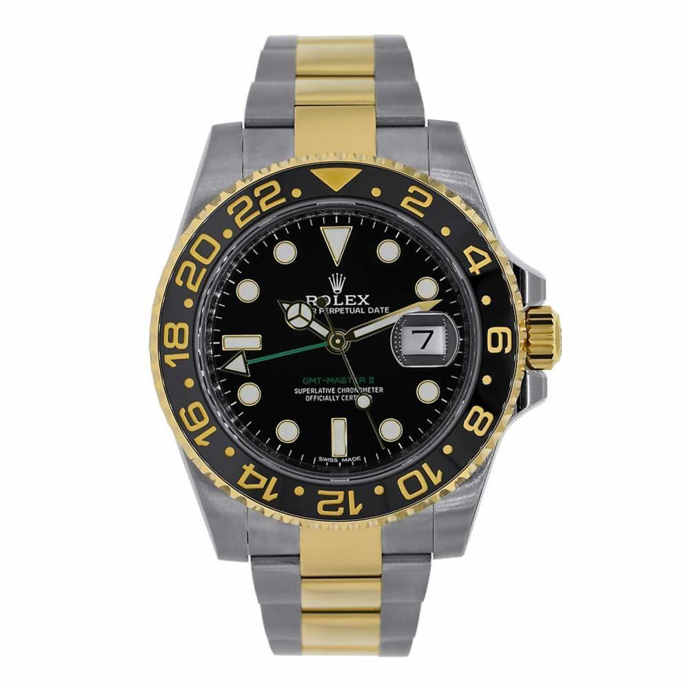 Rolex GMT-Master II Stainless Steel and 18 Karat Yellow Gold Watch 116713
