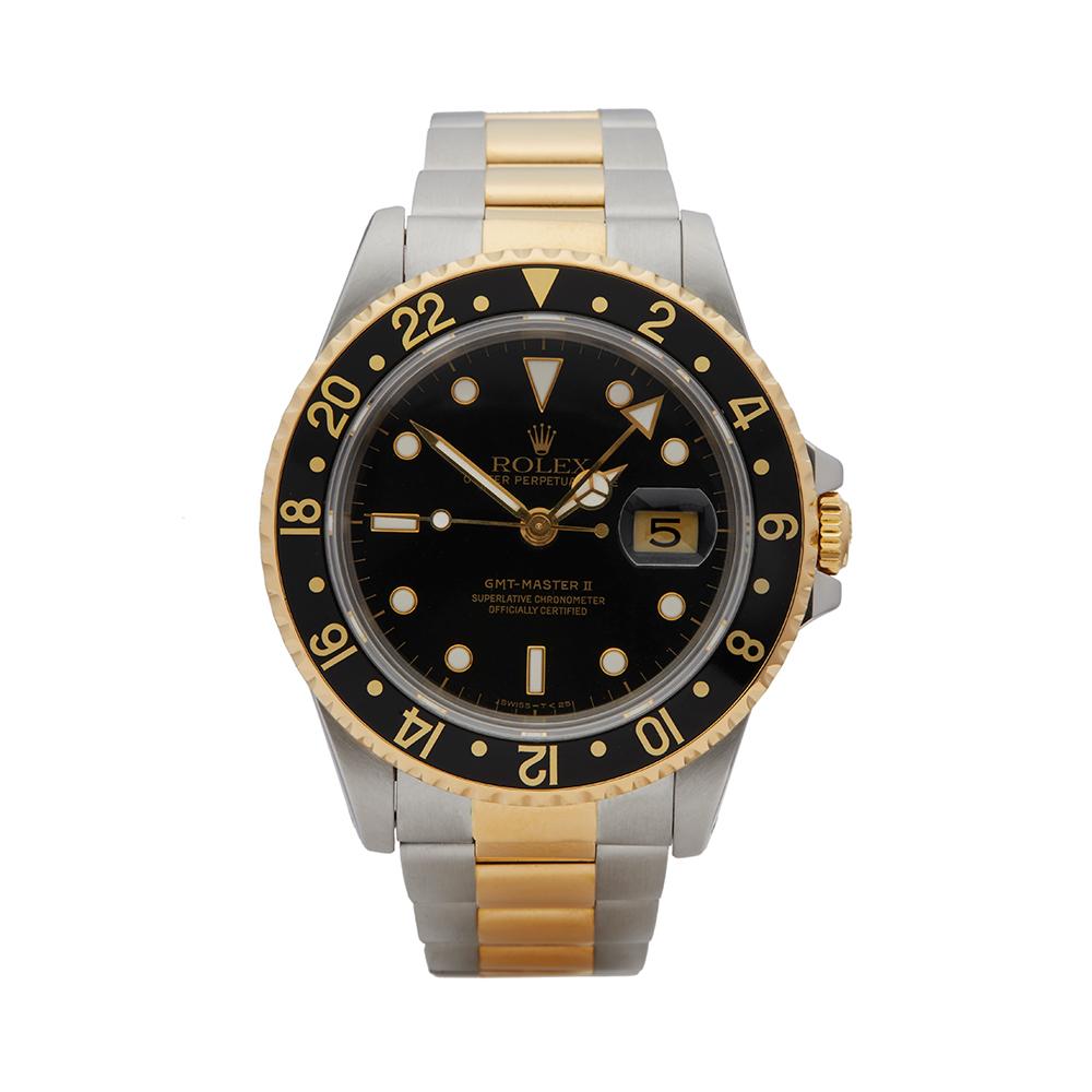 Rolex GMT-Master II Stainless Steel and 18 Karat Yellow Gold 16713LN