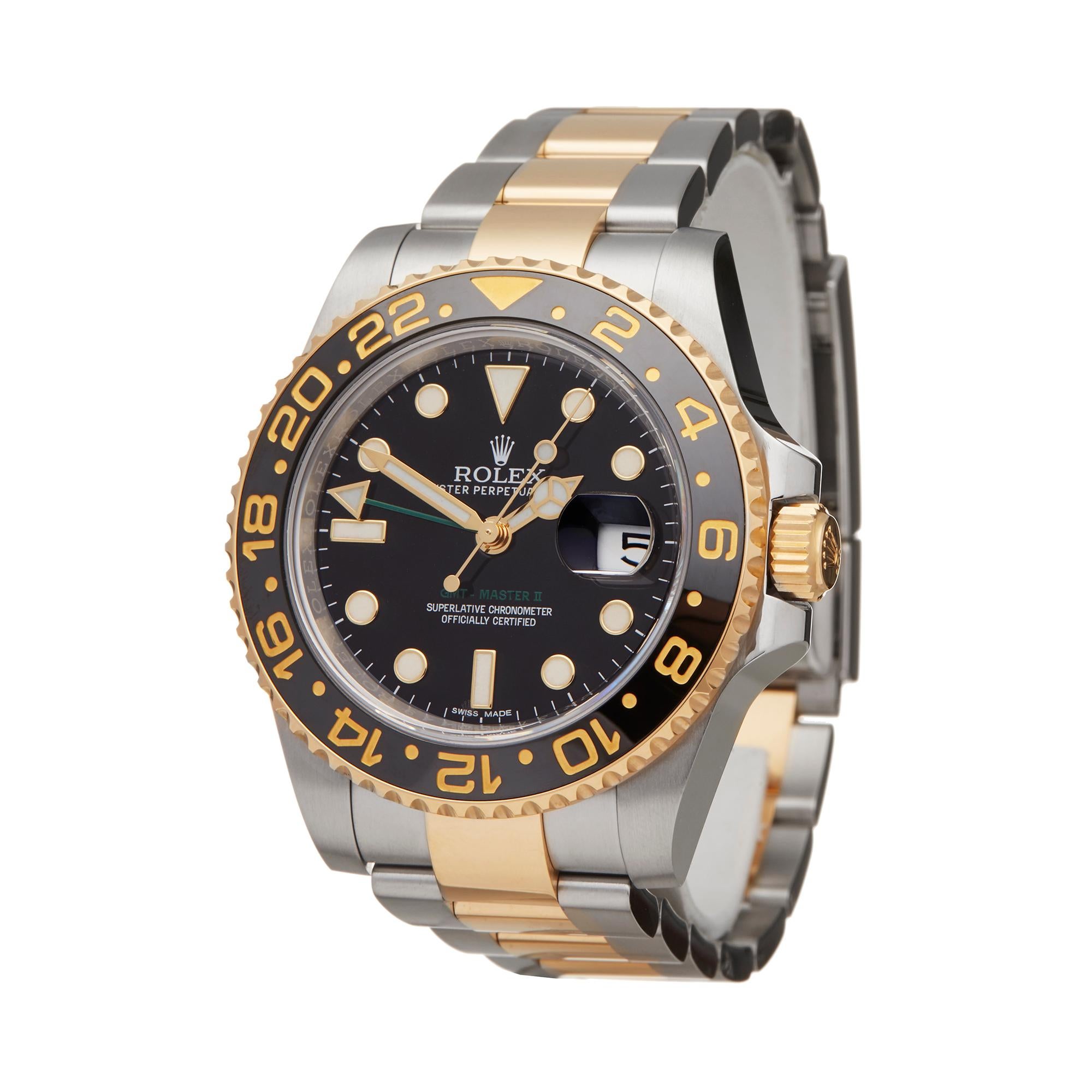 Reference: W5936
Manufacturer: Rolex
Model: GMT-Master II
Model Reference: 116713LN
Age: 1st June 2017
Gender: Men's
Box and Papes: Box, Manuals and Guarantee
Dial: Black
Glass: Sapphire Crystal
Movement: Automatic
Water Resistance: To Manufacturers