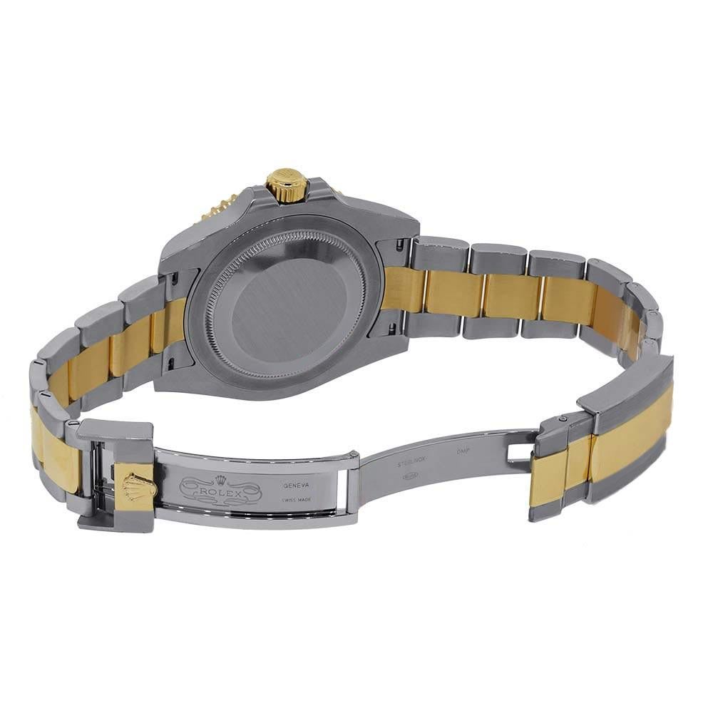Men's Rolex GMT Master II Stainless Steel and 18 Karat Yellow Gold Watch 116713LN