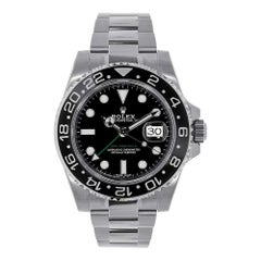 Rolex GMT Master II Stainless Steel Black Ceramic Bezel Watch 116710LN
