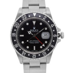 Rolex GMT-Master II Edelstahl Schwarzes Zifferblatt Automatik-Herrenuhr 16710 B/P