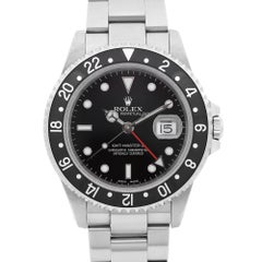 Rolex GMT-Master II Edelstahl schwarzes Zifferblatt automatische Herrenuhr 16710