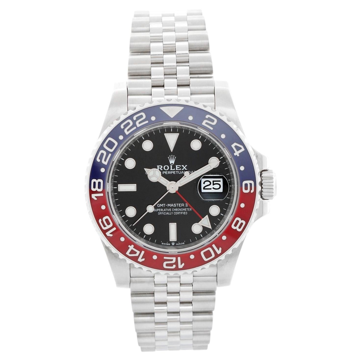 Rolex GMT-Master II Stainless Steel Black Dial Watch 126710
