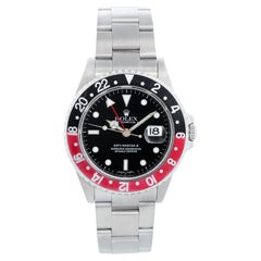 Rolex GMT-Master II Stainless Steel Men's Watch 16710 Black Dial & Bezel