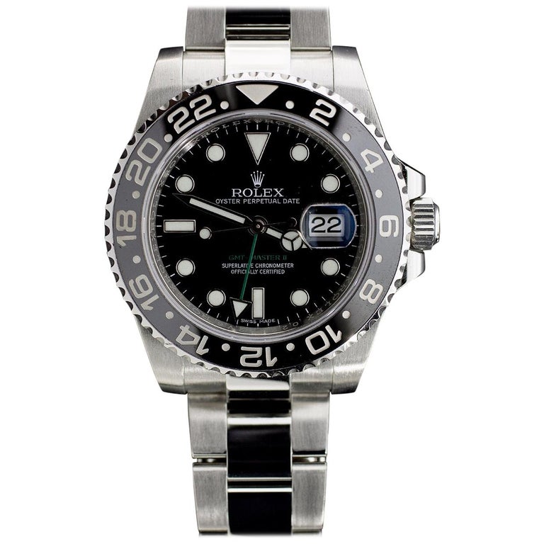 Rolex Gmt Master Ii Stainless Steel Watch ln At 1stdibs
