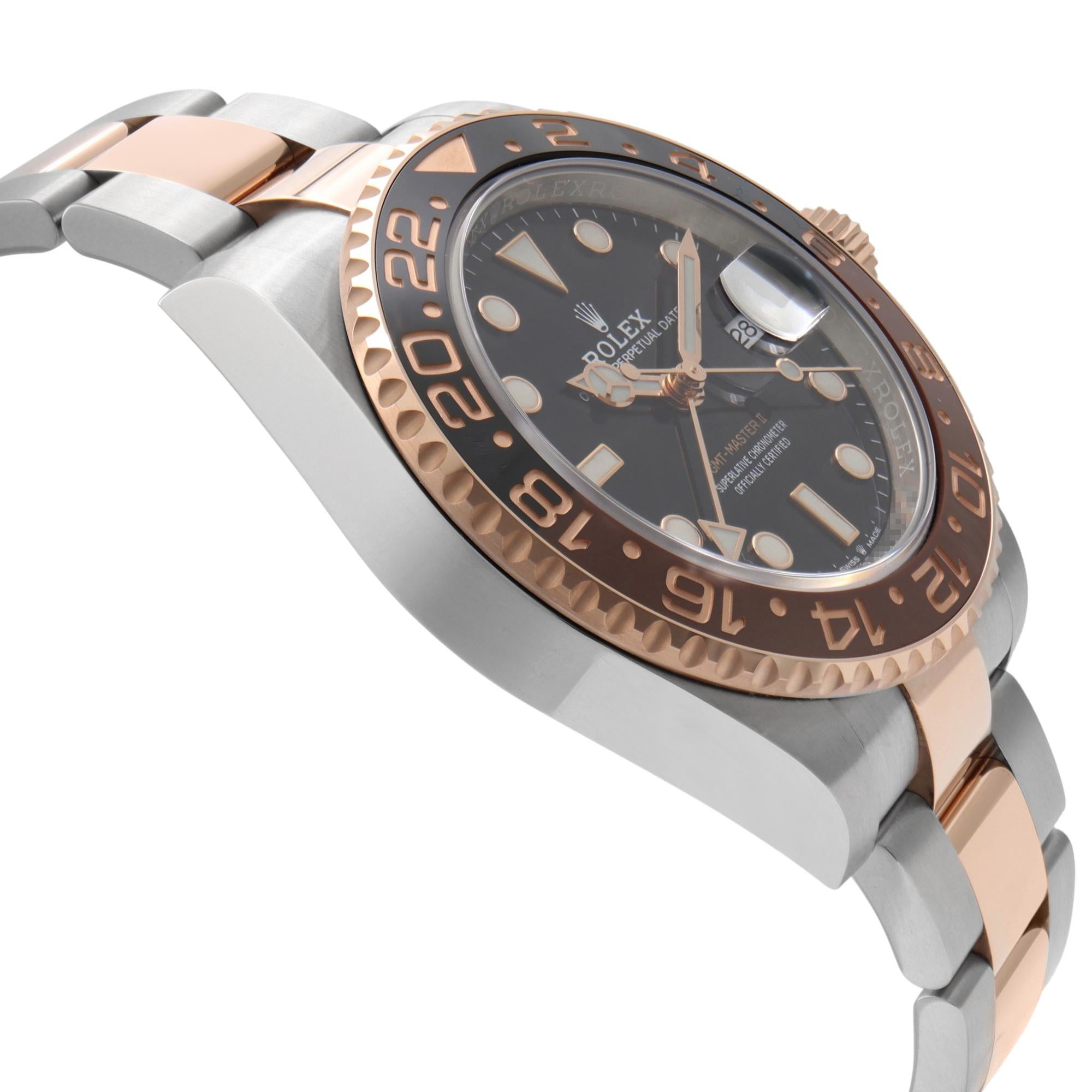 Rolex Montre automatique GMT-Master II en acier et or 18 carats avec racine en céramique 126711CHNR Pour hommes en vente