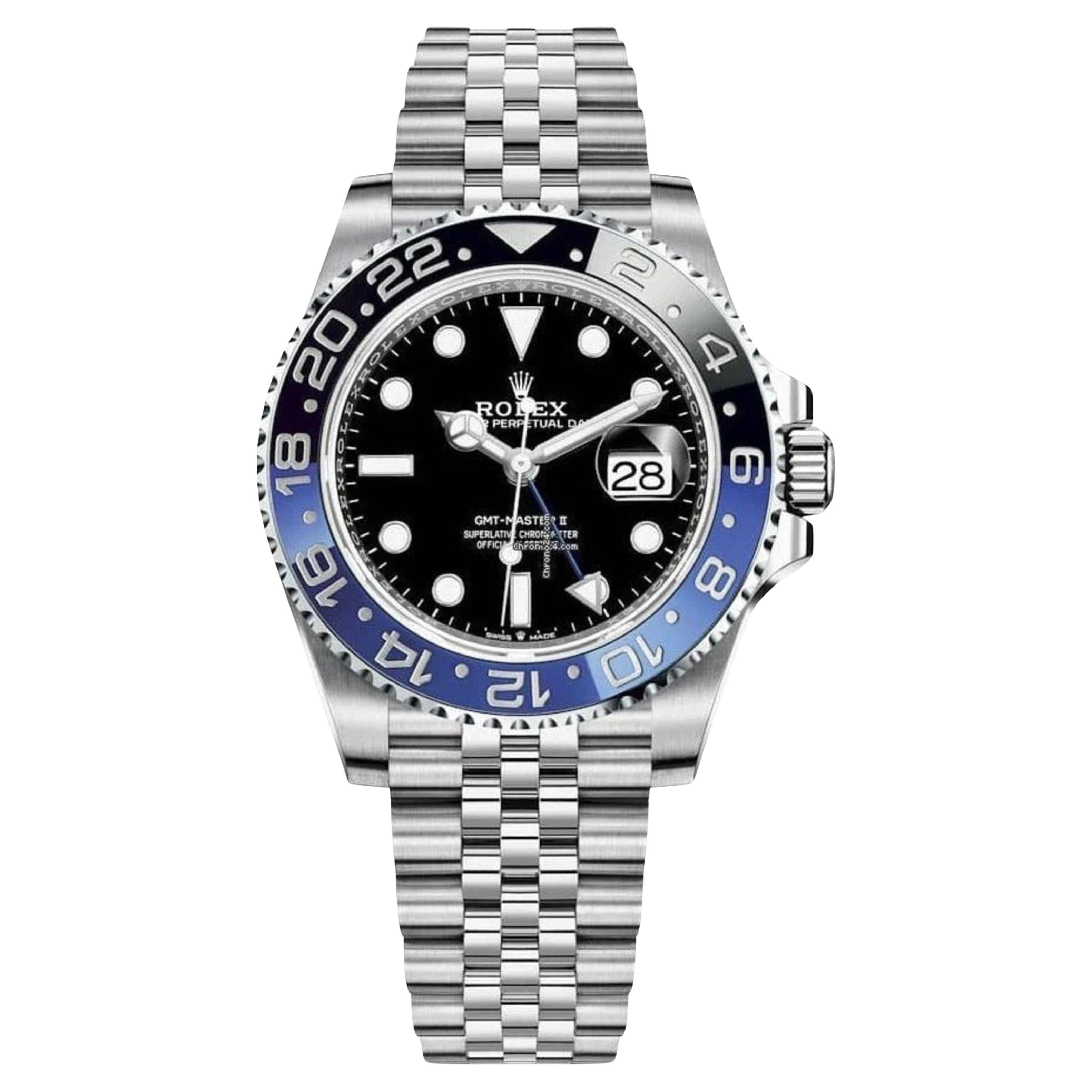 Rolex GMT-Master II Acciaio Nero e Blu Cerachrom Jubilee (Ref# 126710BLNR) in vendita