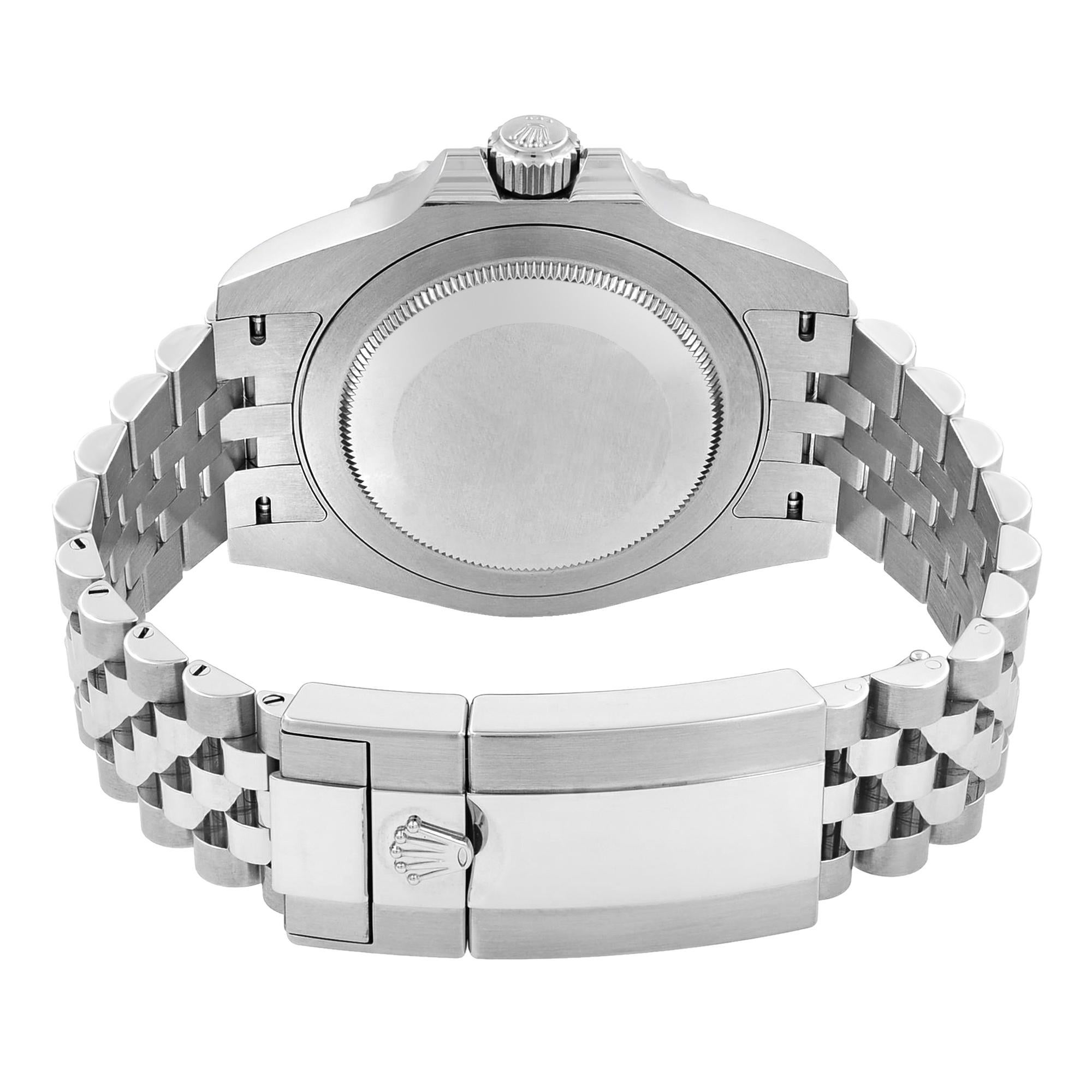 NEW Rolex GMT-Master II Steel Ceramic Pepsi Black Dial Mens Watch 126710BLRO en vente 3