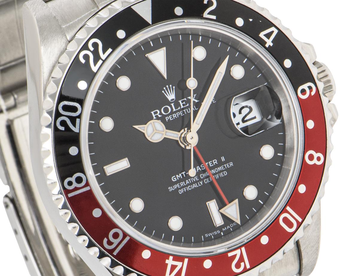 Men's Rolex GMT-Master II Stick Dial Coke 16710