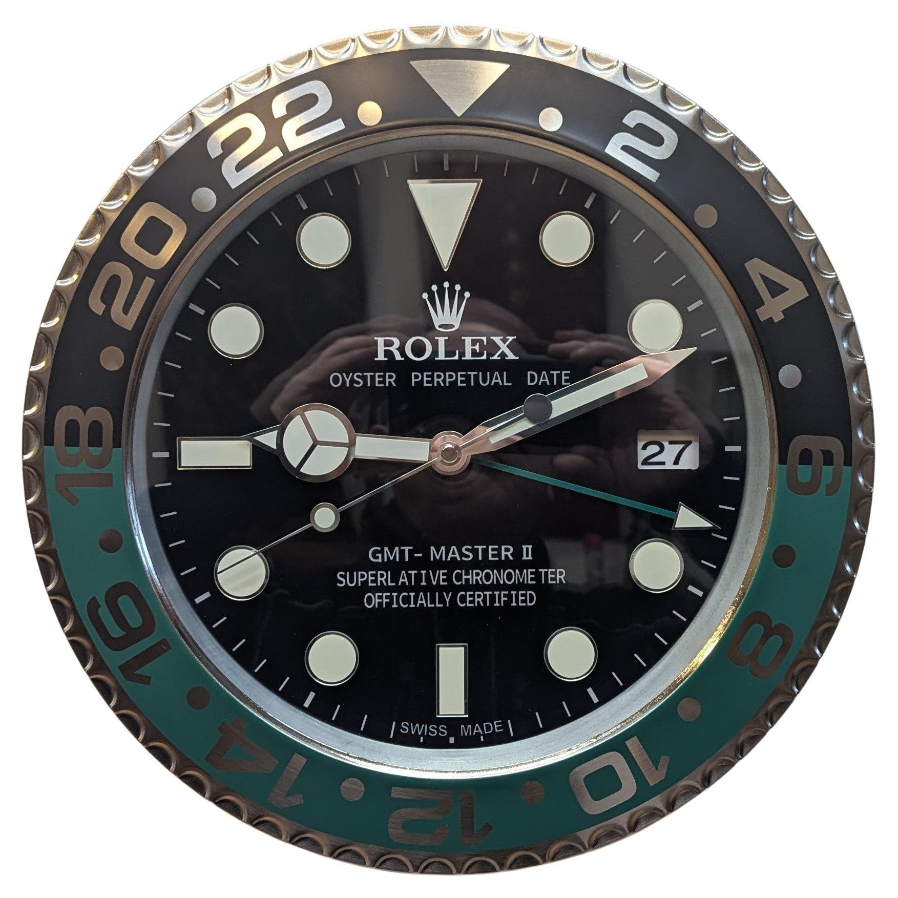 Rolex Wall Clock GMT - Master II Dealer Display.  Rolex wall clock GMT - Master II style 