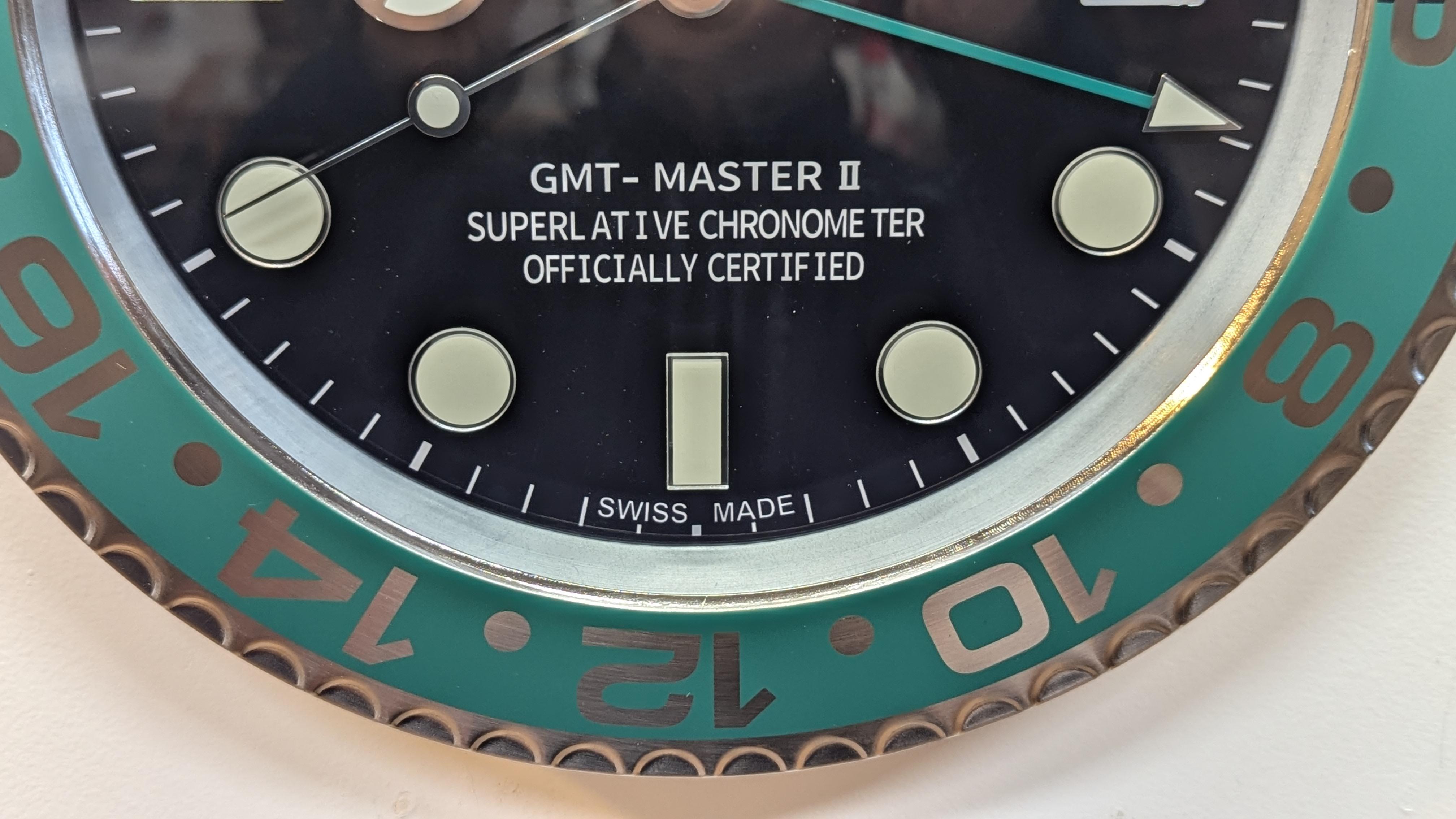 Swiss ROLEX GMT - Master II Wall Clock Dealer Display