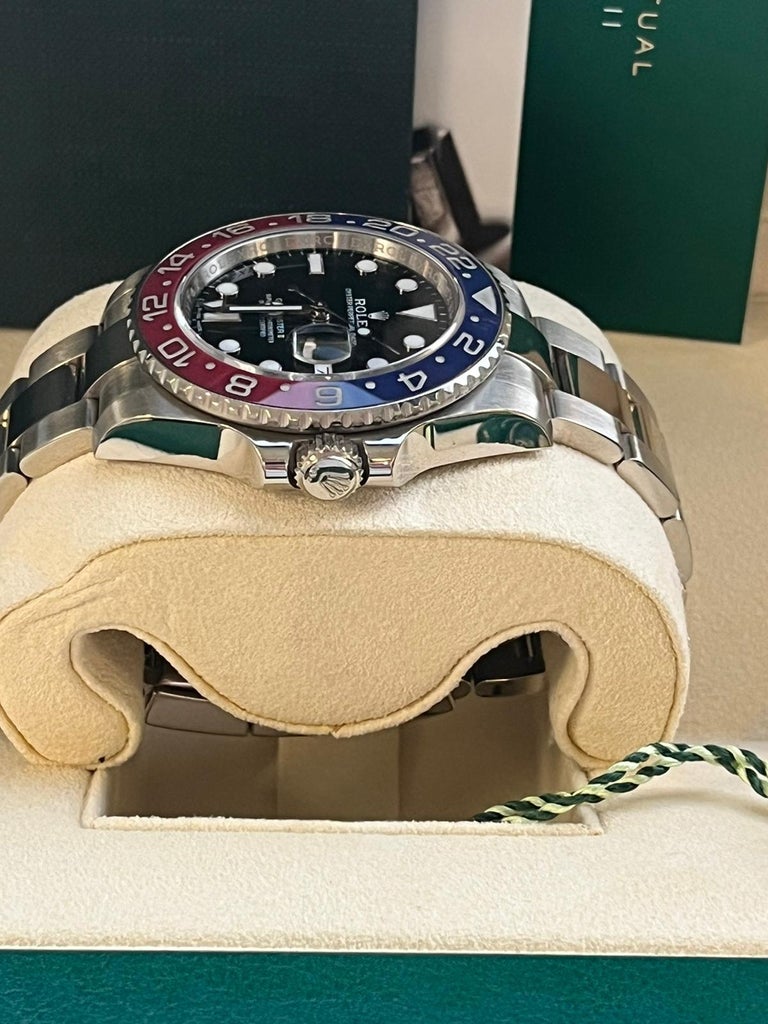 Rolex GMT Master II Oro Bianco Quadrante Nero Lunetta Pepsi Orologio Uomo 116719BLRO