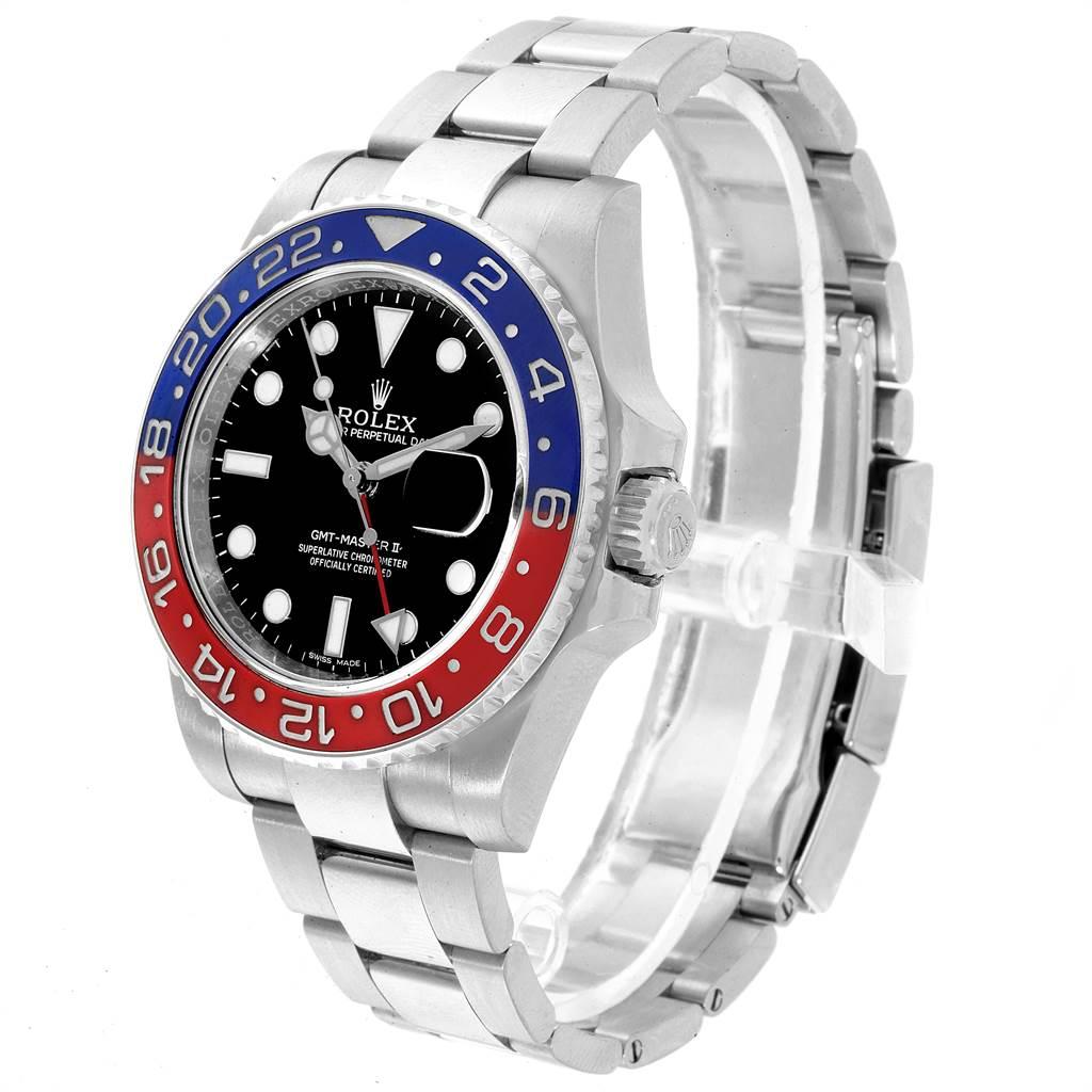 Rolex GMT Master II White Gold Pepsi Bezel Men's Watch 116719 Box In Excellent Condition In Atlanta, GA