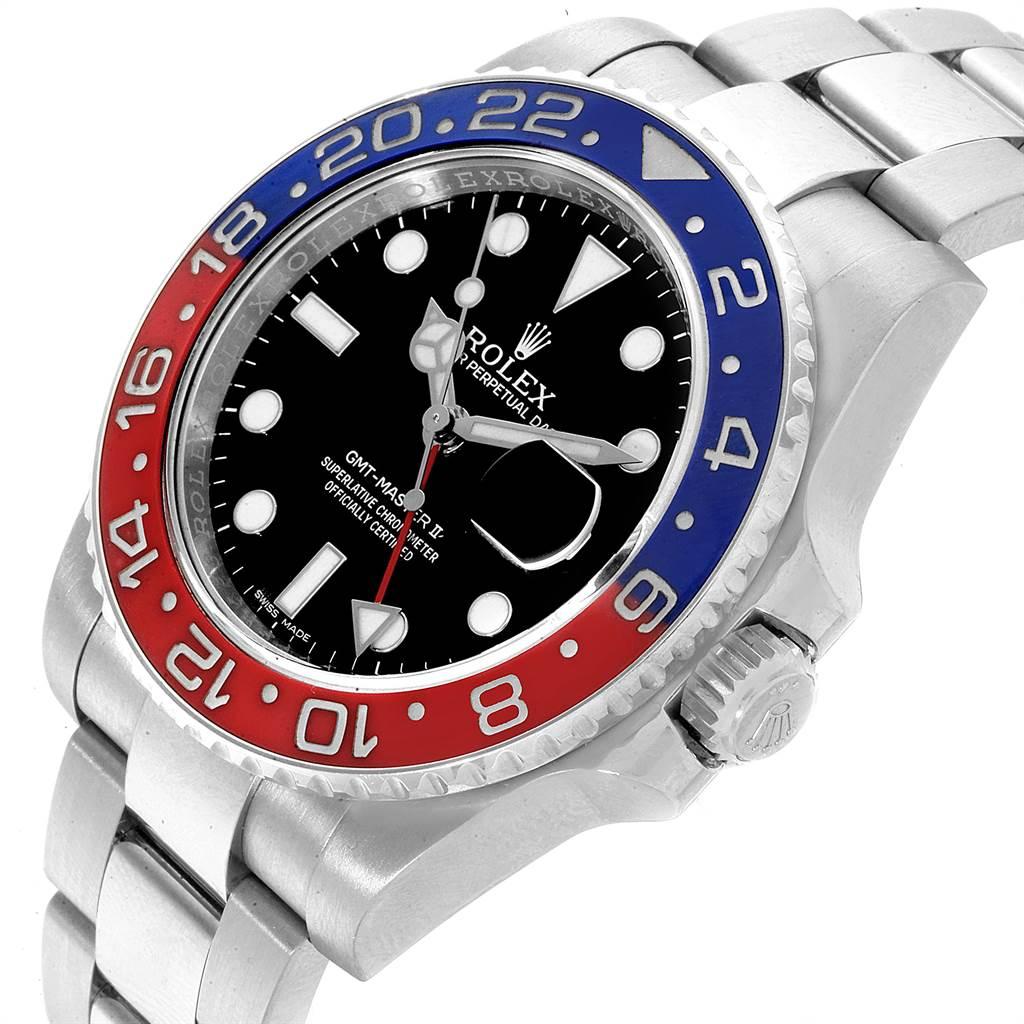 Rolex GMT Master II White Gold Pepsi Bezel Men's Watch 116719 Box 1