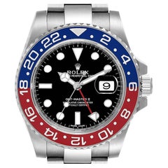 Rolex Montre pour hommes GMT Master II en or blanc avec lunette Pepsi 116719