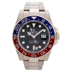 Montre-bracelet GMT Master II de Rolex. Or blanc 18 carats. Discontinued Reference. Année 2015